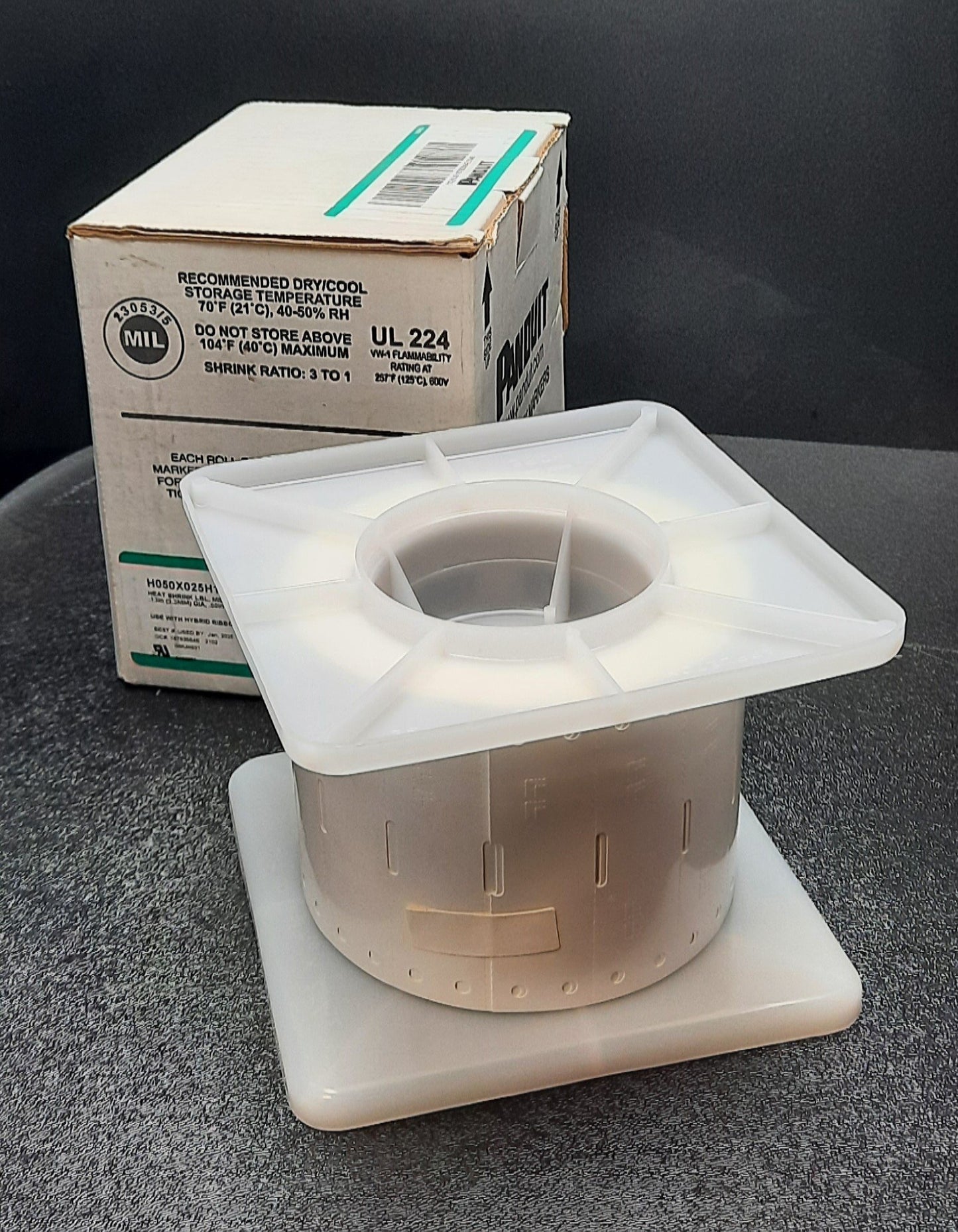 New Panduit H050X025H1T 2,000 Military-Grade Polyolefin Heat-Shrink Label .25" 0.5"