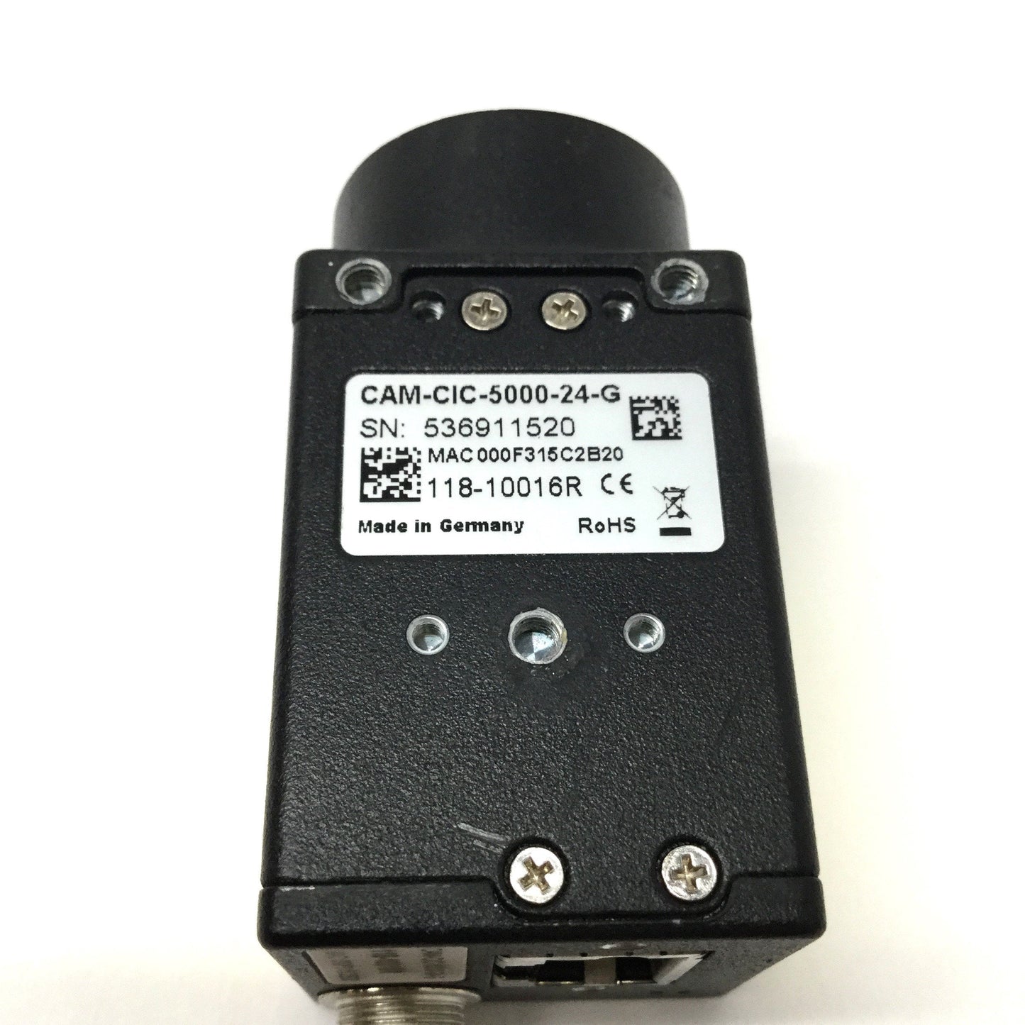 Used Cognex CAM-CIC-5000-24-G Area Scan Industrial Monochrome Camera 5MP 12VDC or PoE