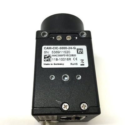 Used Cognex CAM-CIC-5000-24-G Area Scan Industrial Monochrome Camera 5MP 12VDC or PoE
