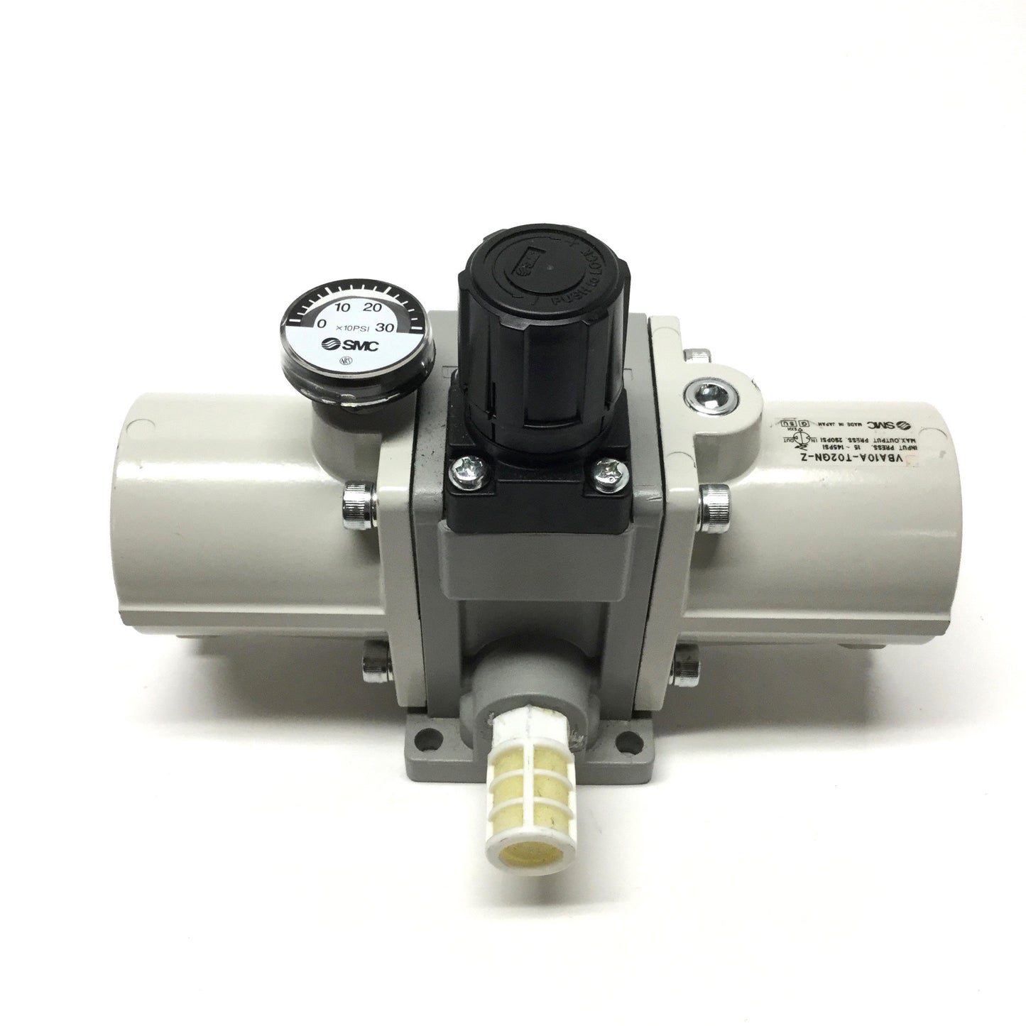 Used SMC VBA10A-T02GN-Z Booster Regulator 15-145psi, 2x Pressure Ratio, 290psi Max
