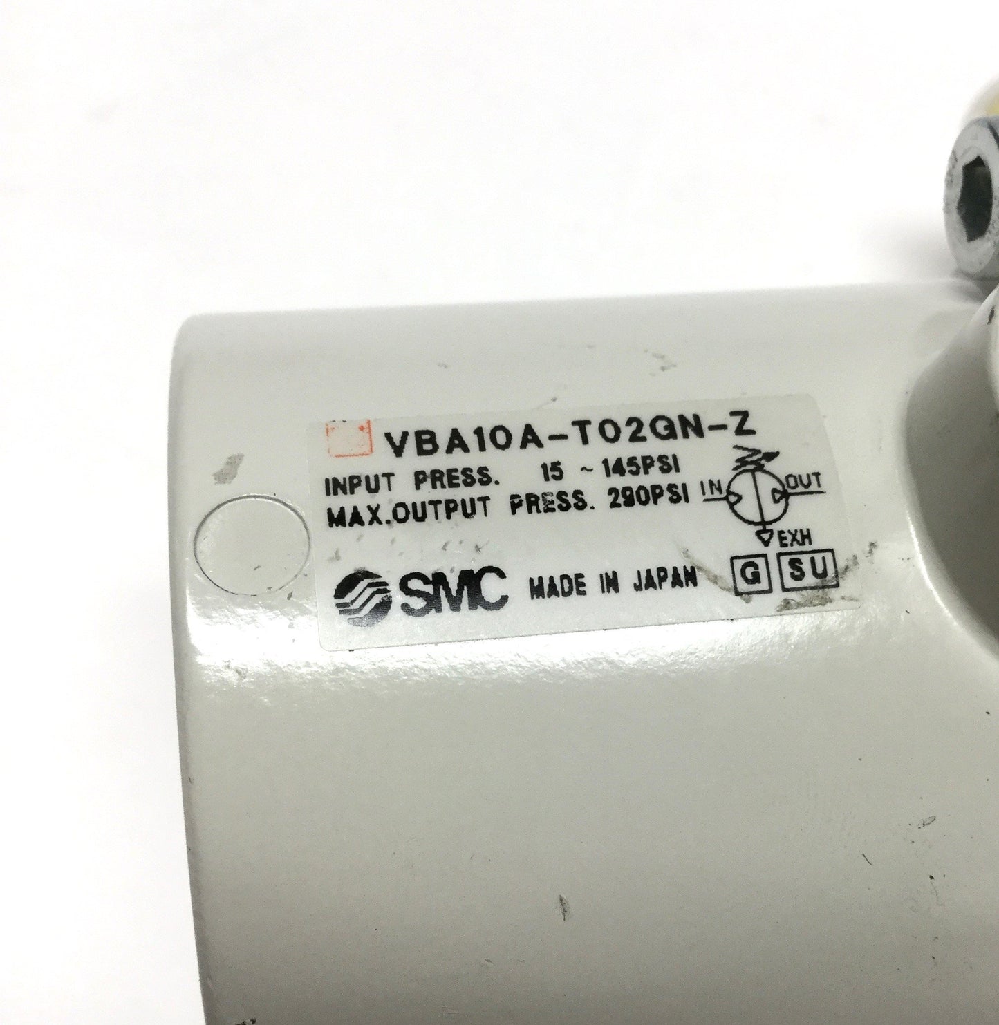 Used SMC VBA10A-T02GN-Z Booster Regulator 15-145psi, 2x Pressure Ratio, 290psi Max