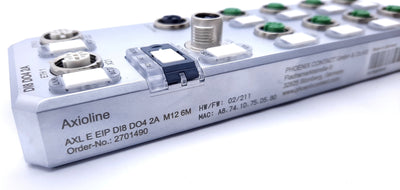 New Phoenix Contact AXL E EIP D18 DO4 2A Axioline Distributed I/O Device 24VDC, M12