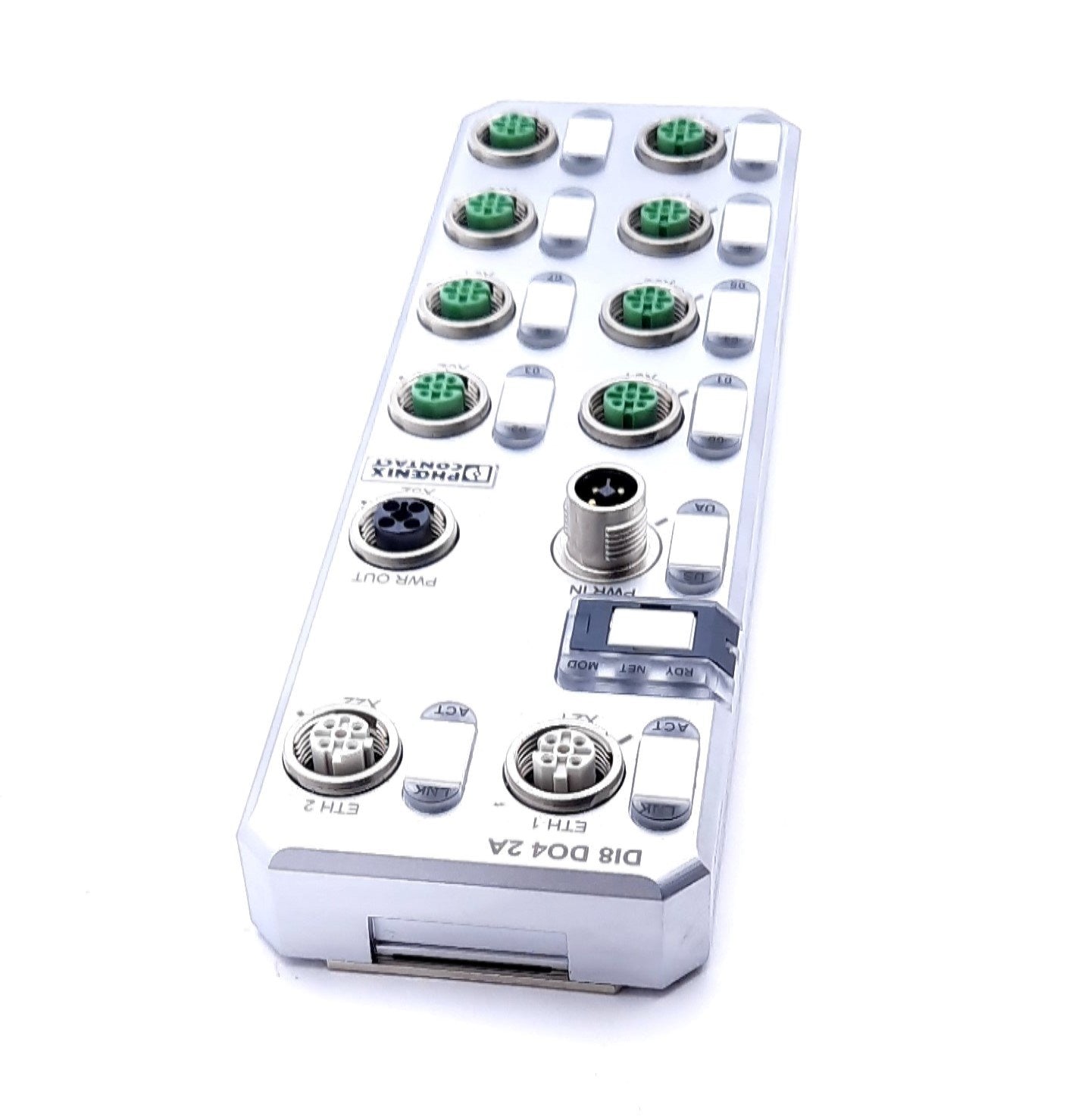 New Phoenix Contact AXL E EIP D18 DO4 2A Axioline Distributed I/O Device 24VDC, M12