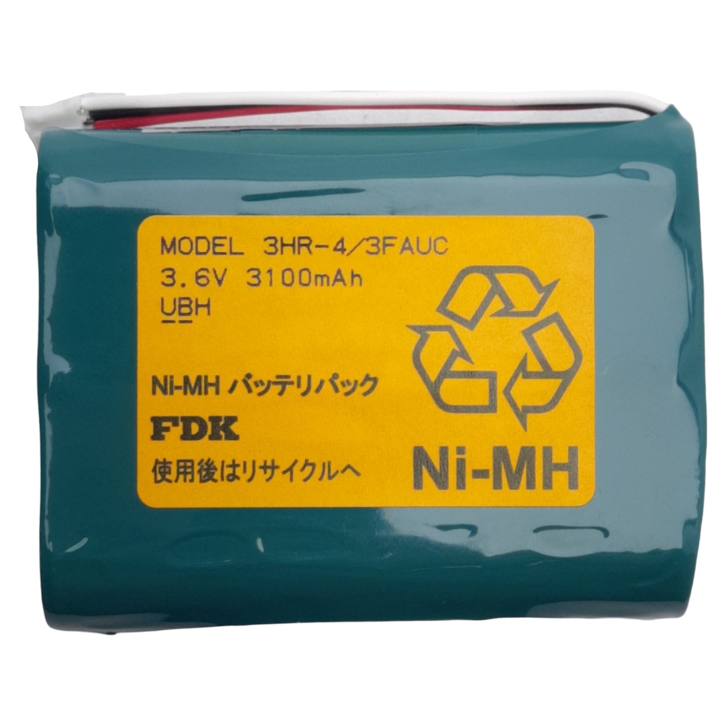 New FDK 3HR-4/3FAUC Rechargeable Battery, 3.6V 3100mAh, Nickel Metal Hydride