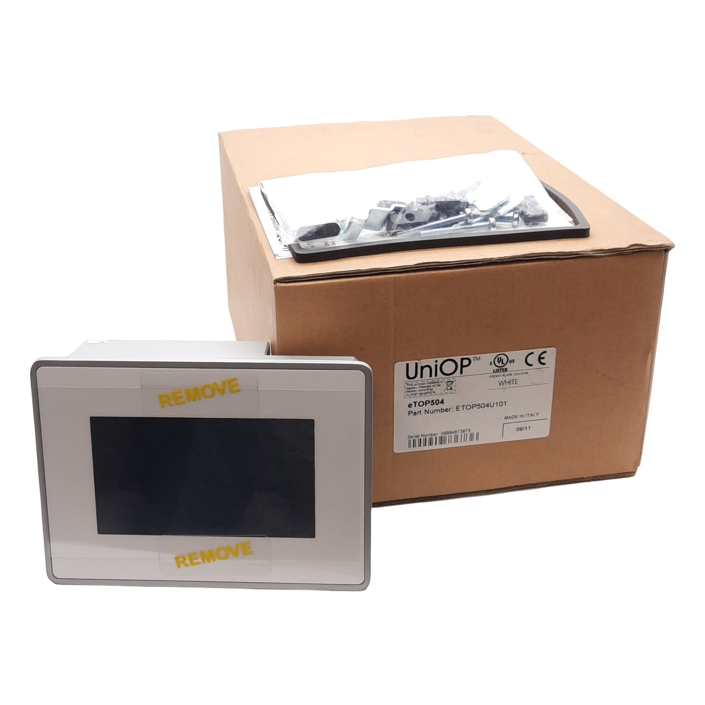 New UniOp ETOP504U101 eTOP504 Touchscreen HMI, 4.3in 480x272 TFT Display, 24VDC