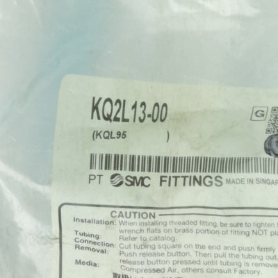 New Lot of 5 SMC KQ2L13-00 Union Elbow Fittings 1/2in OD P2C Tube to Tube 1.0MPa Max