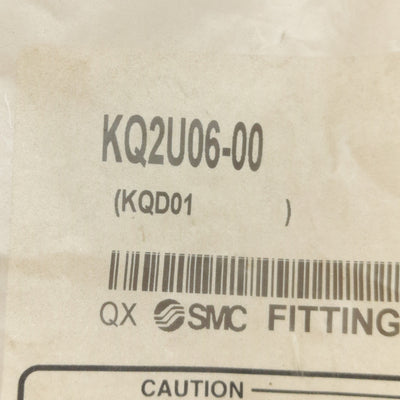 New Lot of 5 SMC KQ2U06-00A Pneumatic Y Union Fittings, 6mm OD P2C Tube Connector