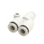 New Lot of 5 SMC KQ2U06-00A Pneumatic Y Union Fittings, 6mm OD P2C Tube Connector