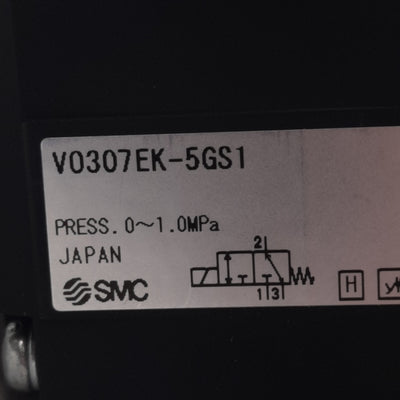 New SMC VV307-01-062-01-F Manifold, 6-Station, 2-Position Singles, 24VDC Coils
