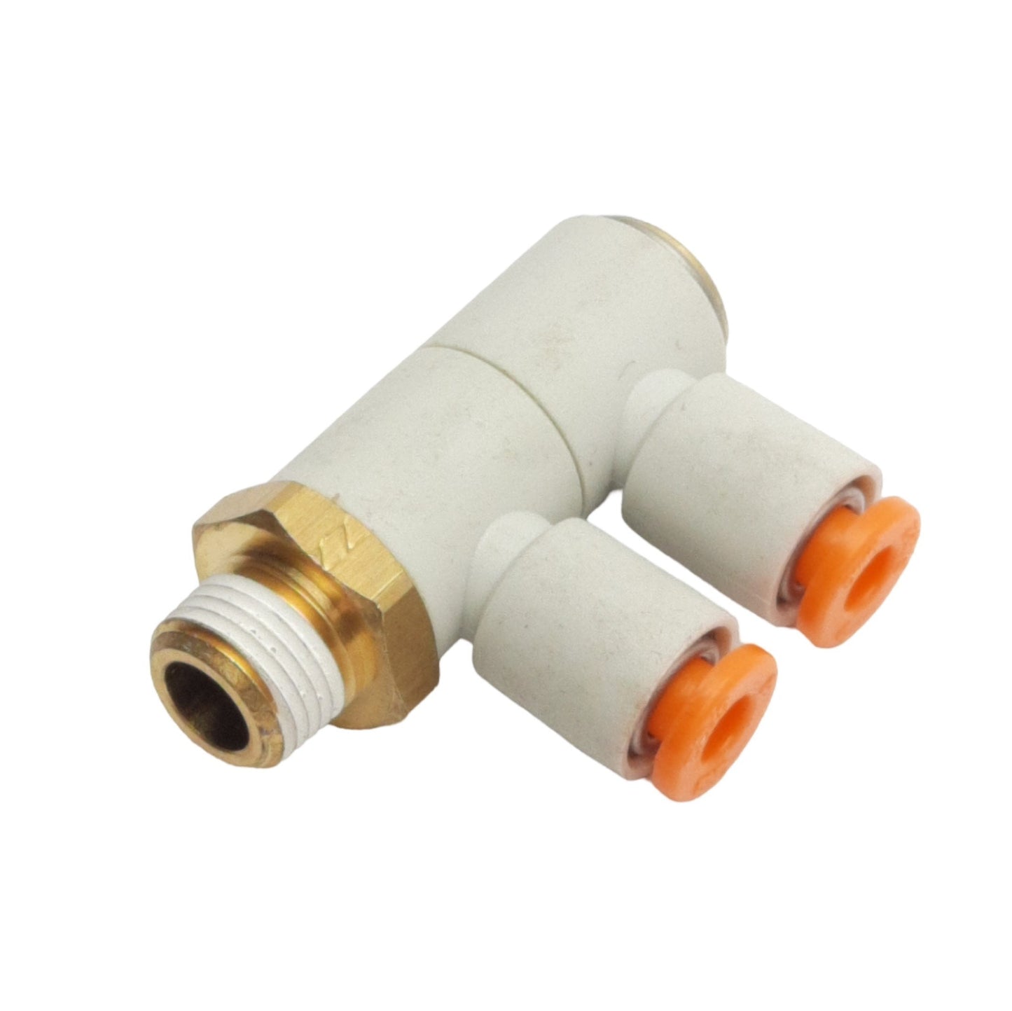 New Lot of 4 SMC KQ2VD03-34S Double Male Elbow Fitting, 5/32in Tube to 1/8in NPT