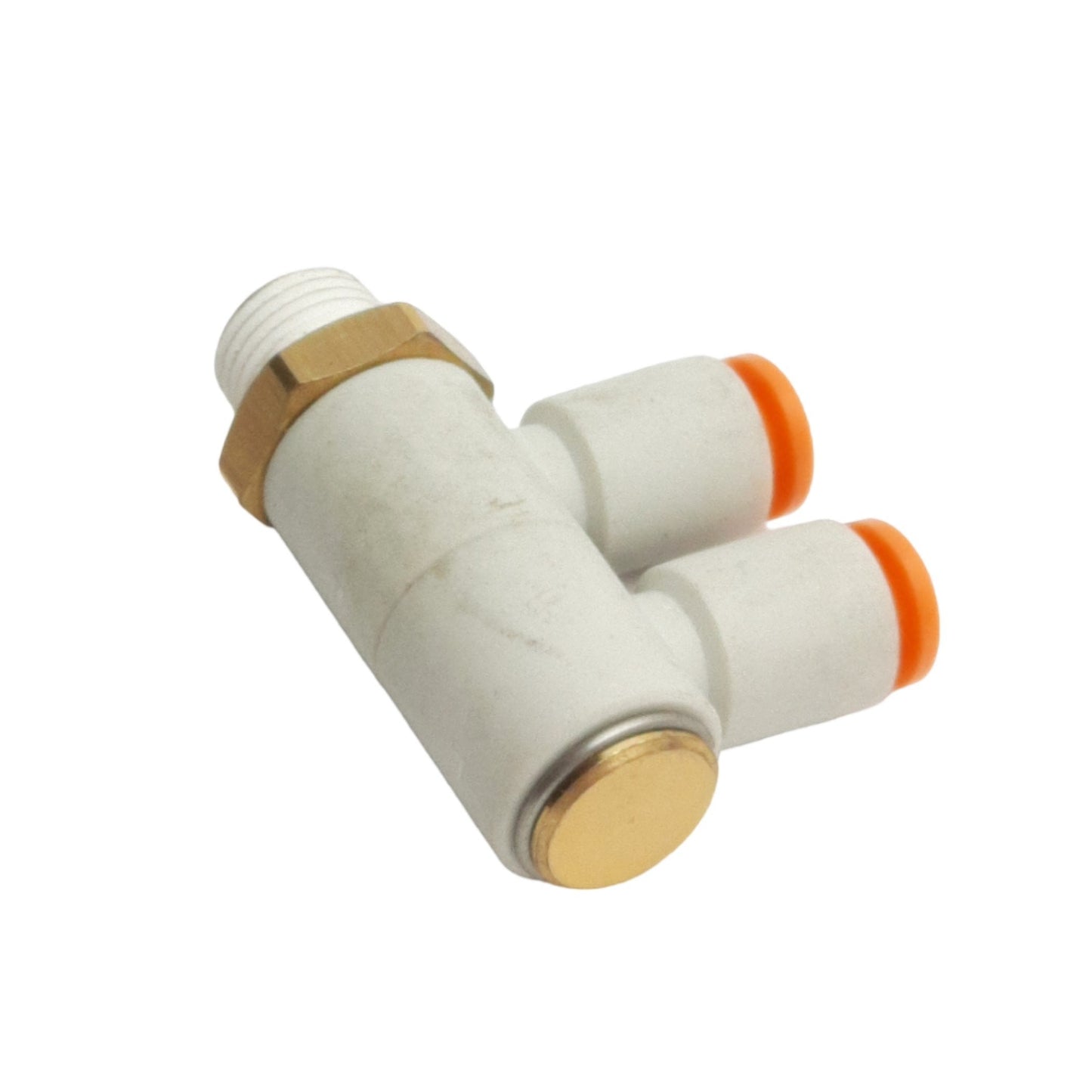 New Lot of 4 SMC KQ2VD03-34S Double Male Elbow Fitting, 5/32in Tube to 1/8in NPT