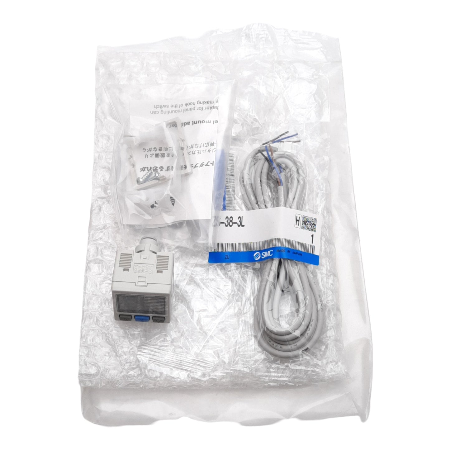 New SMC ISE30A-C4H-N-LB Digital Pressure Switch, NPN, -0.1~1.0MPa, 12-24VDC, 2m Lead