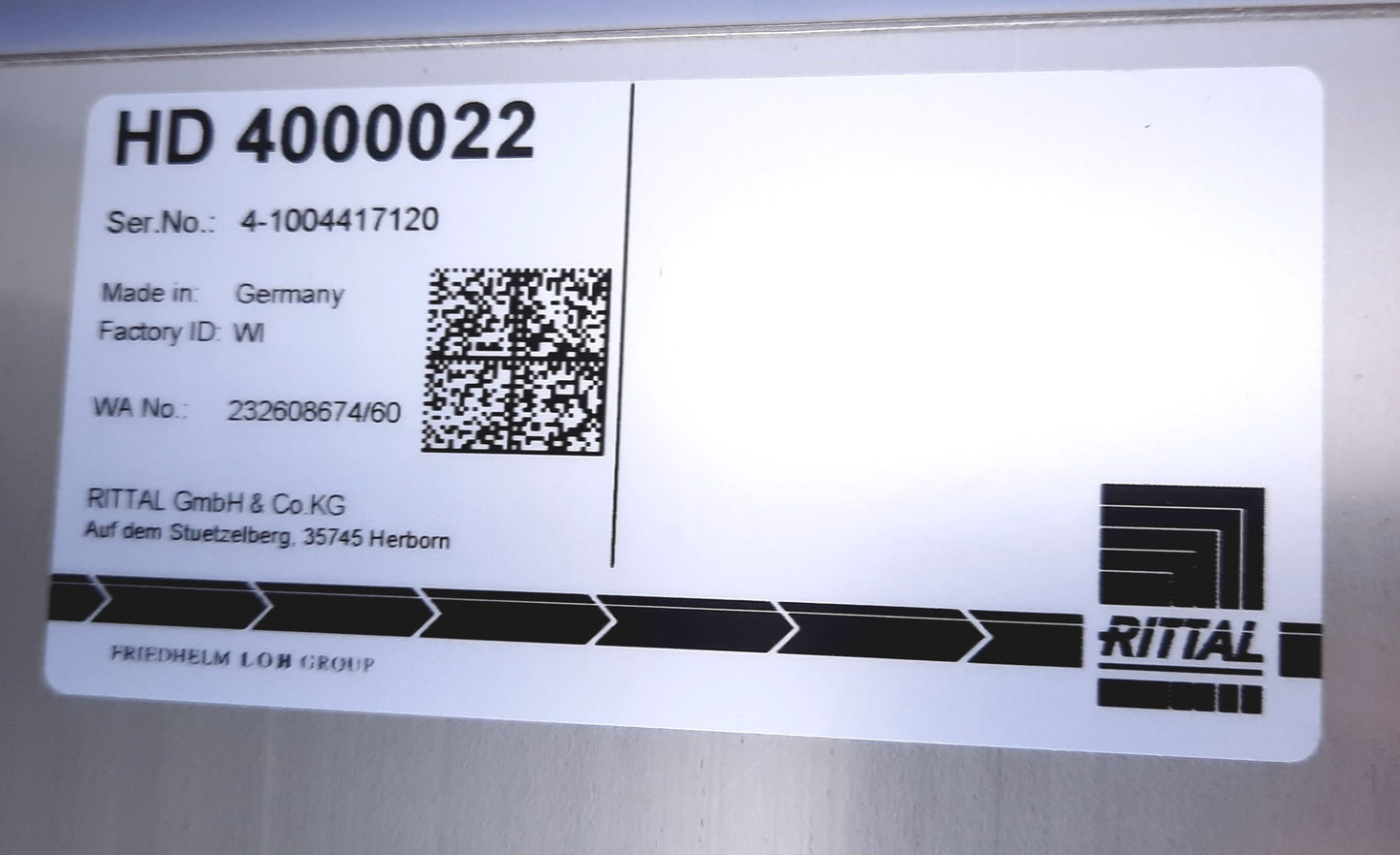 New Rittal HD 4000022 Metallic Wall Mounted Enclosures 10.1" x 11.9" x 12"