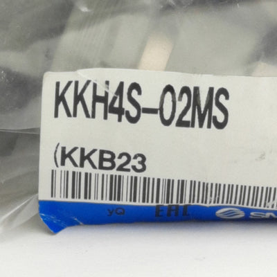New Lot of 5 SMC KKH4S-02MS Male Thread Couplers, Series S KKH4 1/4 to Rc1/4