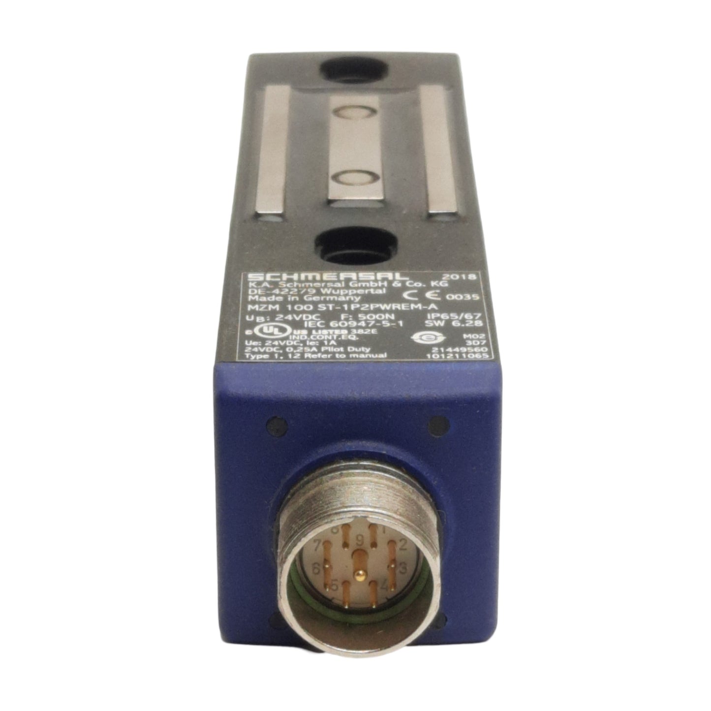 New Schmersal MZM 100ST-1P2PWREM-A Interlock Switch 24VDC, M23 8-P, 30-100N Holding