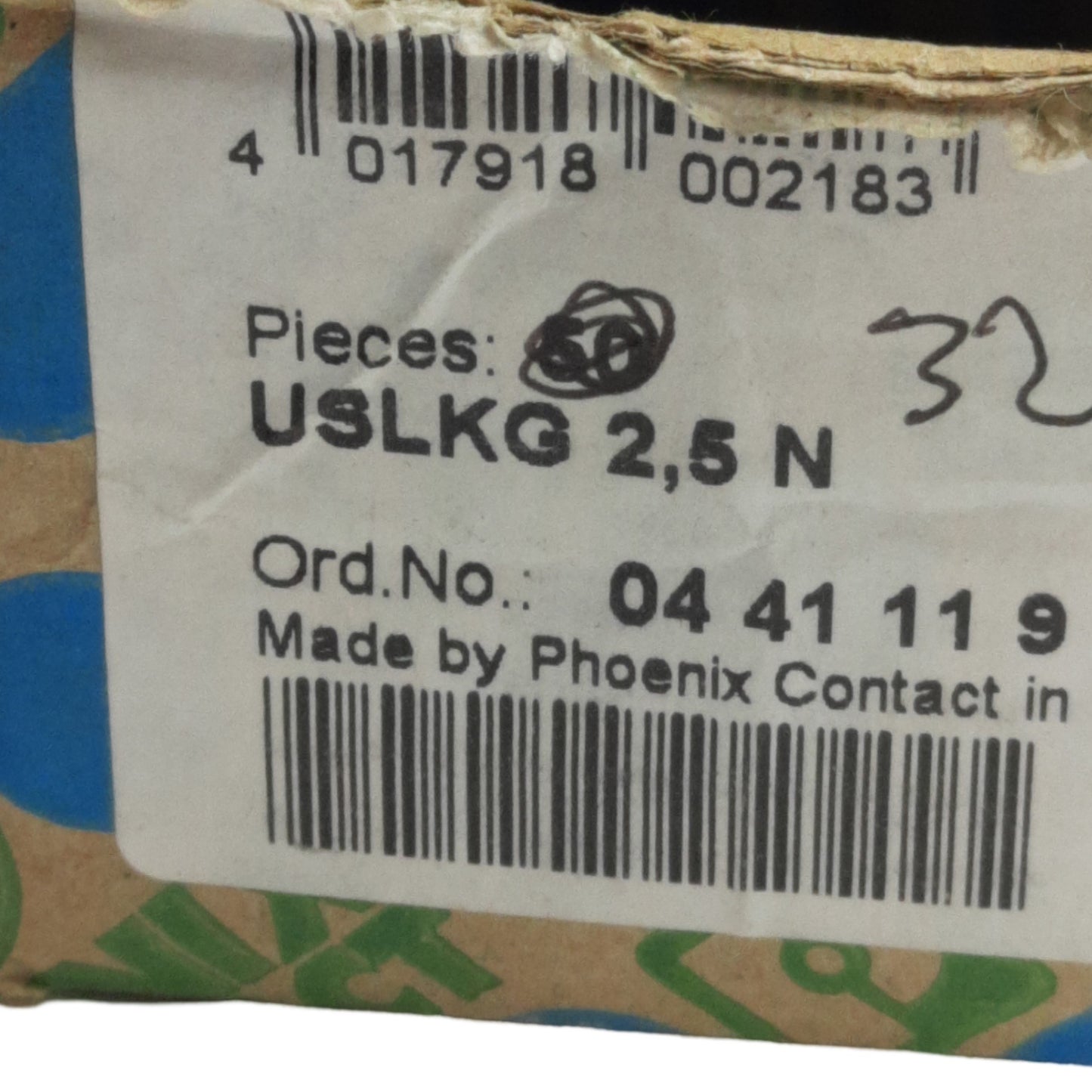 New Lot of 3 Phoenix Contact USLKG 2,5N Ground Terminal Blocks, 1-Level, 2 Contact