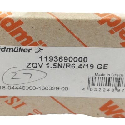 New Lot of 5 Weidmuller 1193690000 Terminal Block Cross Connectors, 19-P, 250V 17.5A