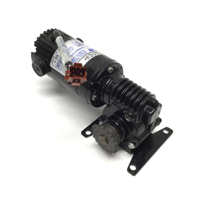 Used Bison 021-746-3060 Right-Angle DC Gear Motor 90VDC, 1/9HP, 60:1 Ratio, 42RPM
