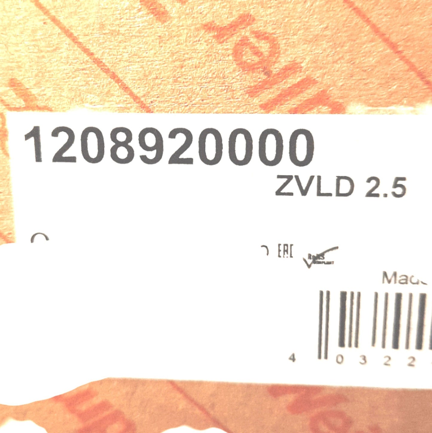 New Lot of 3 Weidmüller 120892000 Terminal Blocks, 4-Level 8 Contacts, 250V 20A