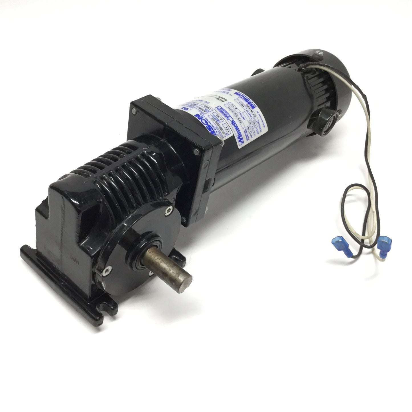 Used Bison 507-02-207L DC Gearmotor 90VDC, 10:1, 180RPM, 1/4HP, 55in-lbs, 5/8" Shaft