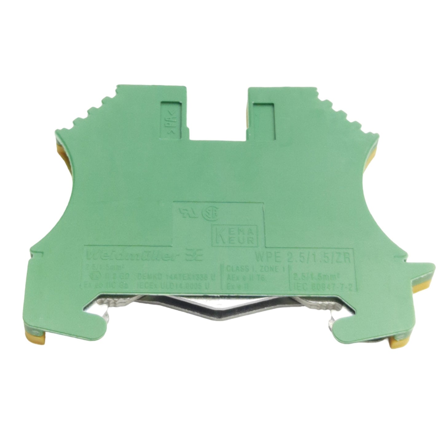 New Lot of 5 Weidmuller 1016400000 Ground/PE Terminal Blocks 1-Connection, 1-Level