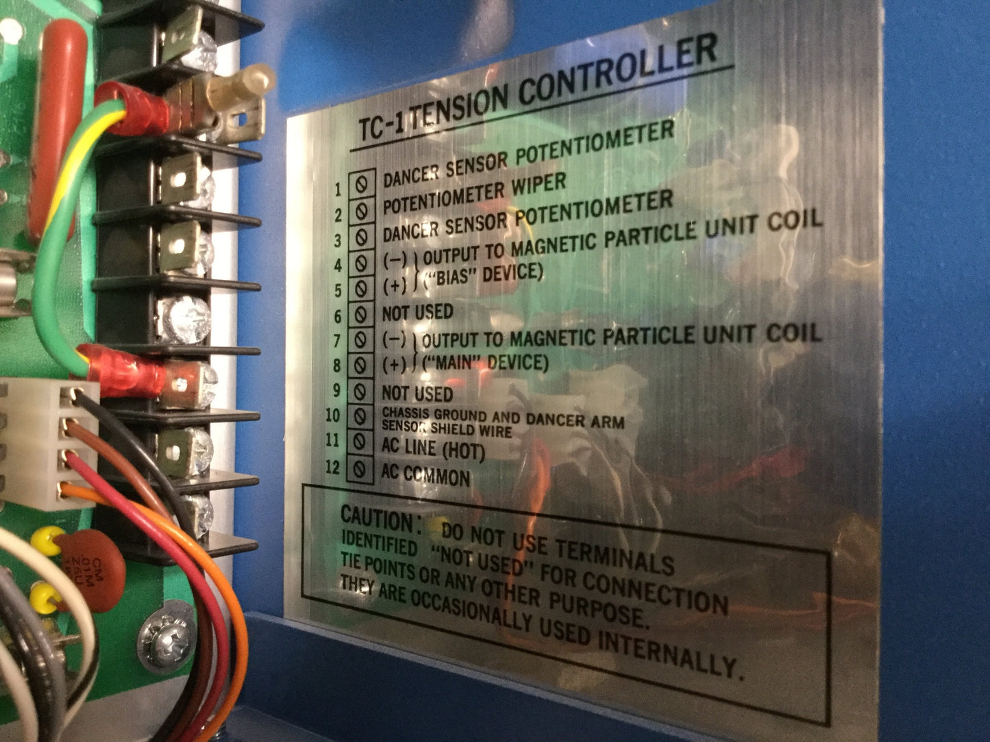 Used Electroid Company TC-1 Web & Fiber Tension Controller, Slip-Type Clutches/Brakes