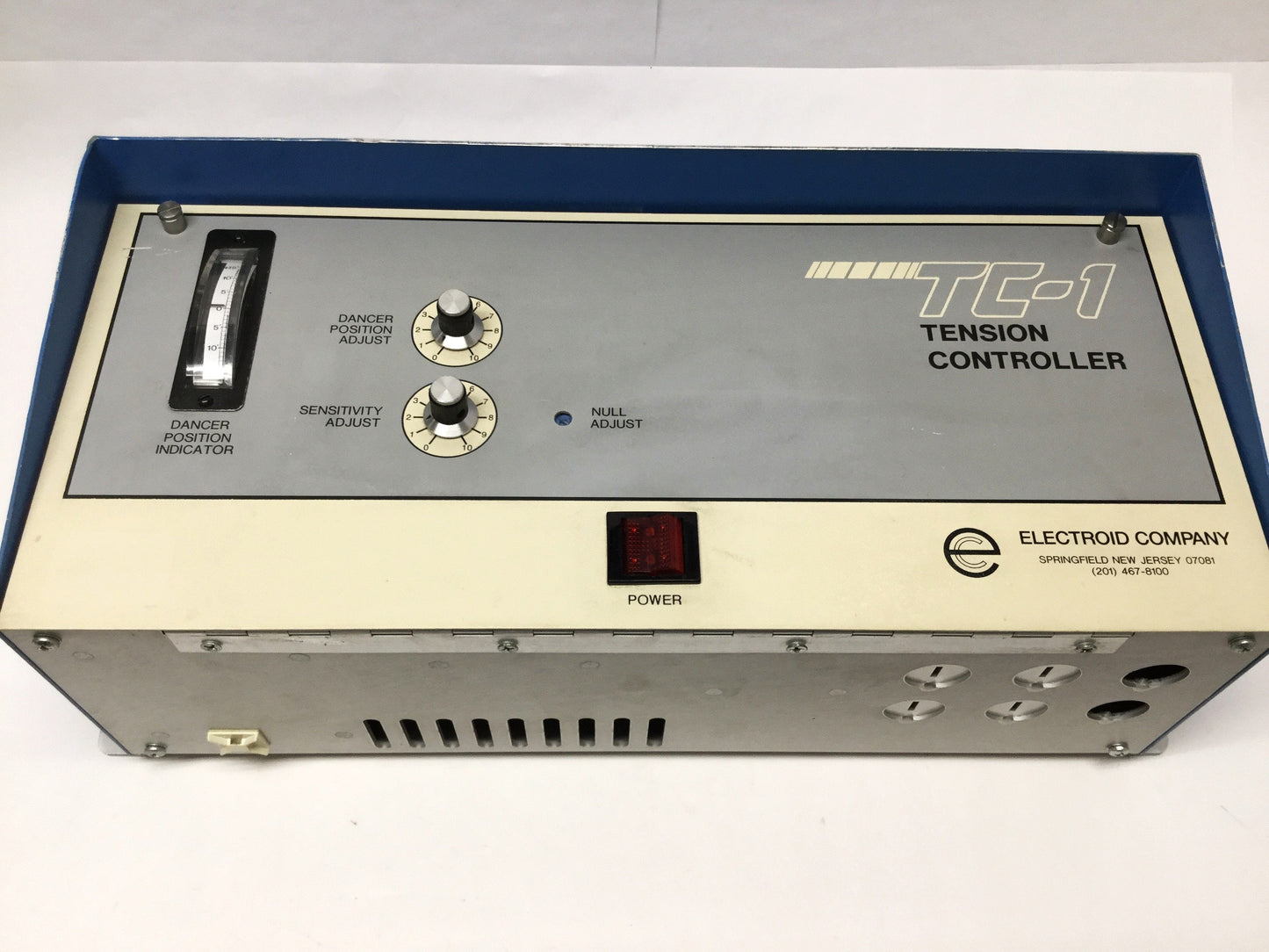 Used Electroid Company TC-1 Web & Fiber Tension Controller, Slip-Type Clutches/Brakes