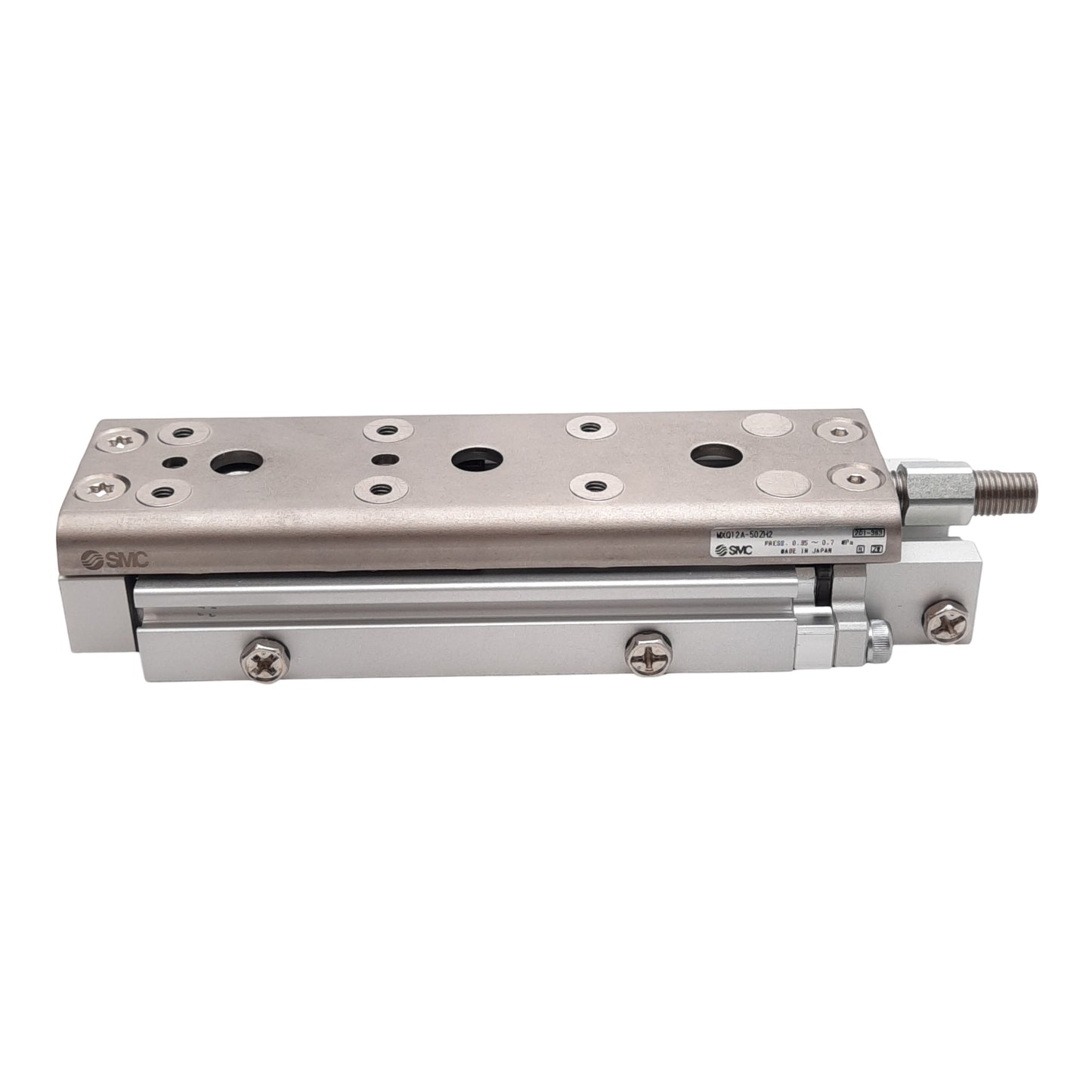 New SMC MXQ12A-50ZH2 Precision Slide Table, ø12mm Bore, 50mm Stroke, 0.35-0.7MPa, M5