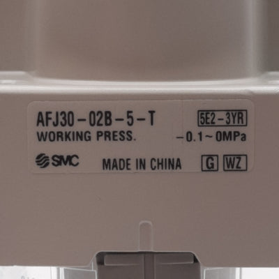 New SMC AFJ30-02B-5-T Vacuum Filter, 5µm Filtration, -0.1~0MPa, Rc 1/4in Ports