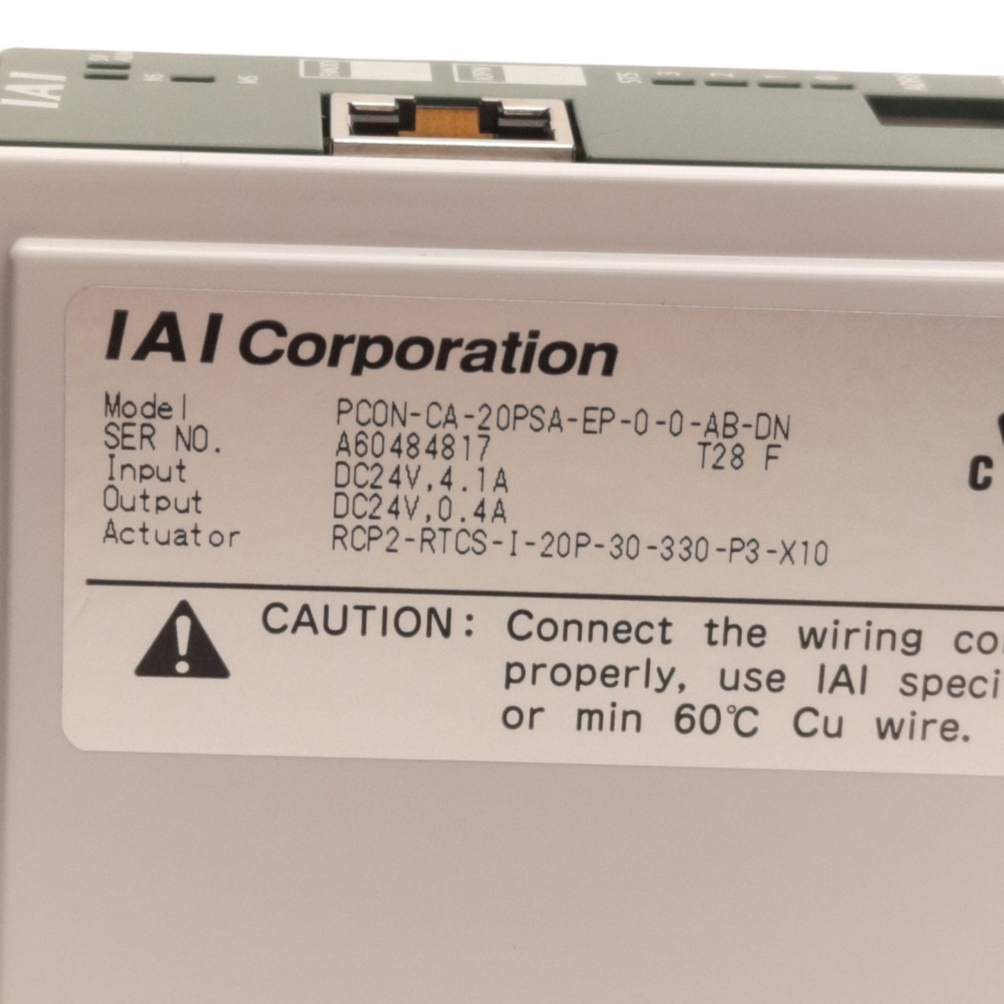 New IAI Corp PCON-CA-20PSA-EP-0-0-AB-DN Actuator Controller, 24VDC, Ethernet/IP