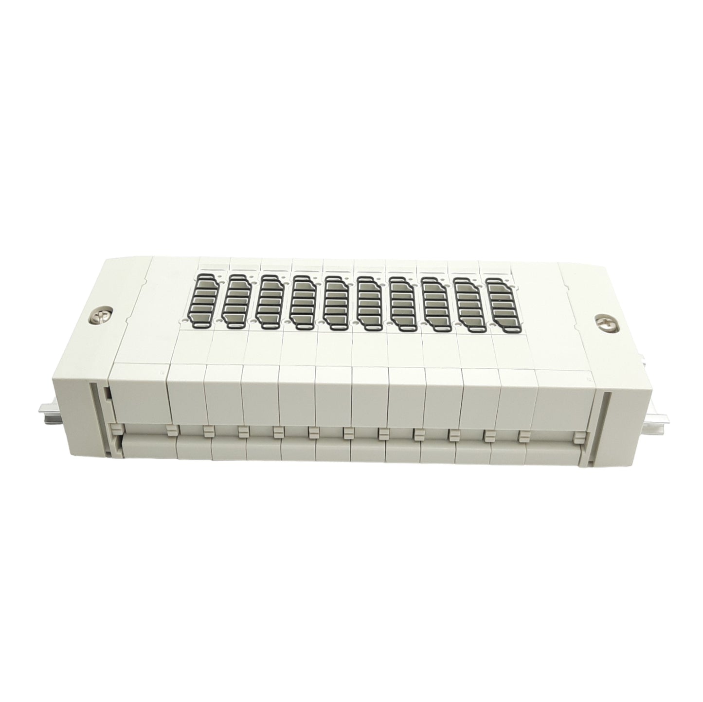 New SMC SS5Y3-45-10B-N7 Pneumatic Solenoid Manifold Base DIN Mount Ports 1/4in