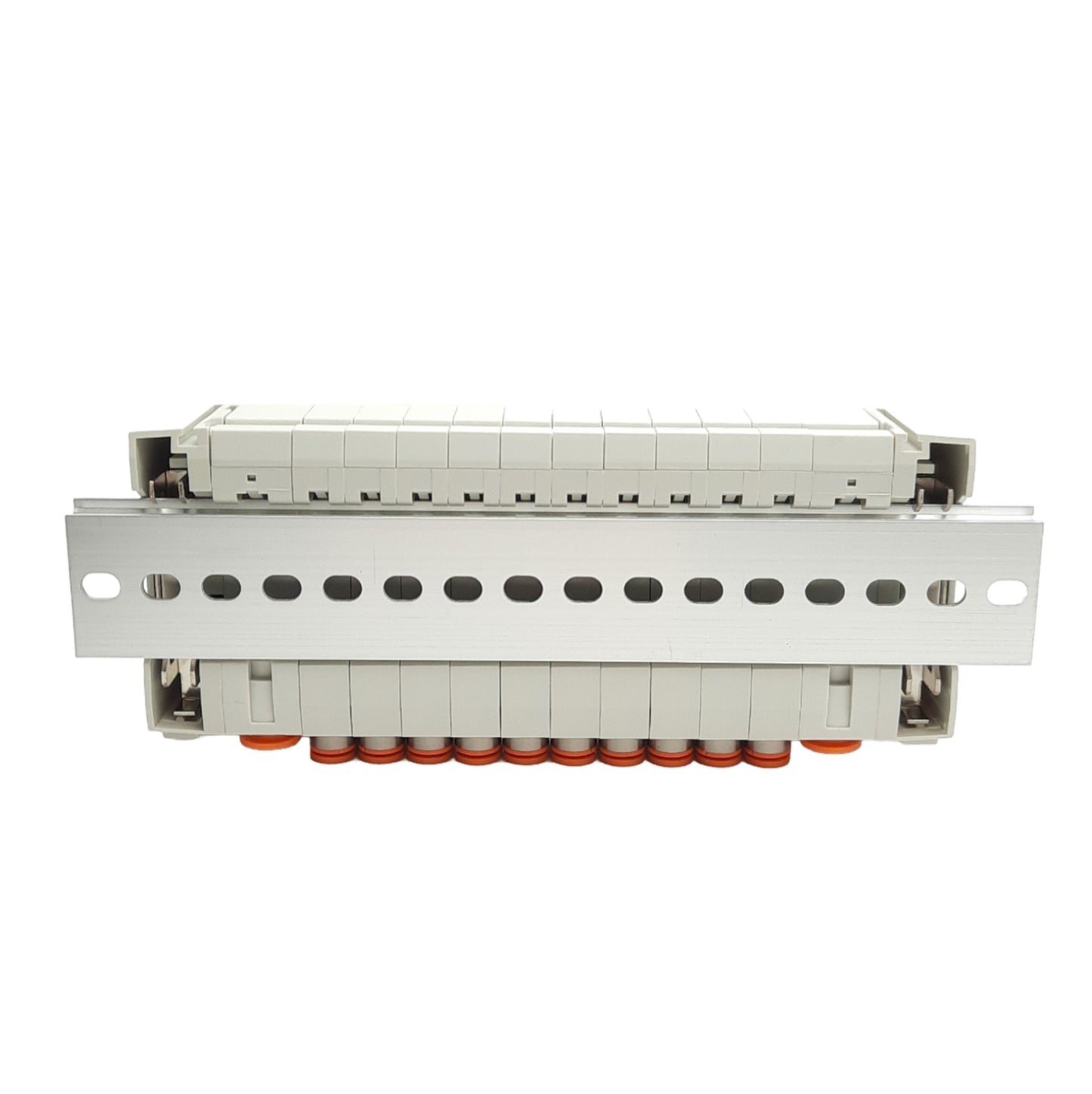 New SMC SS5Y3-45-10B-N7 Pneumatic Solenoid Manifold Base DIN Mount Ports 1/4in