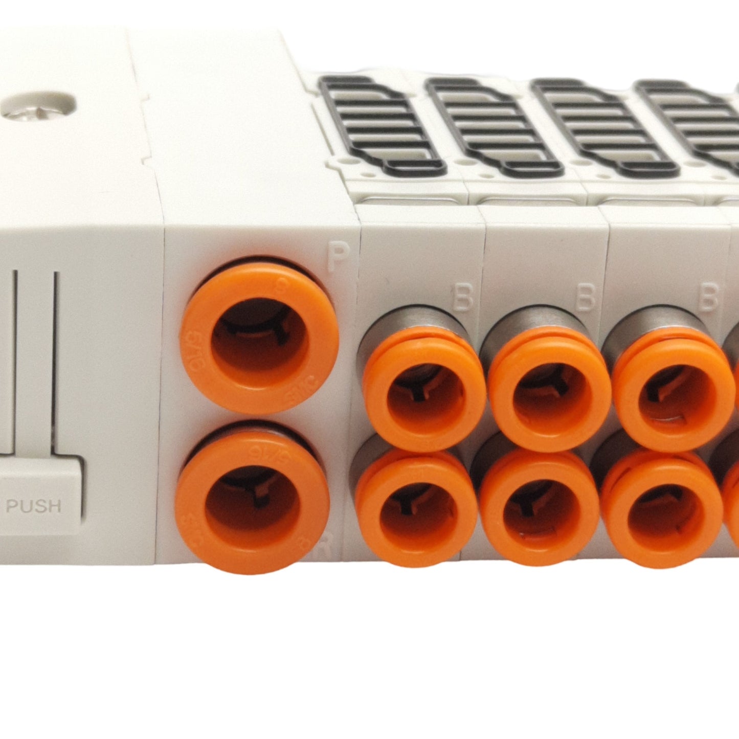 New SMC SS5Y3-45-10B-N7 Pneumatic Solenoid Manifold Base DIN Mount Ports 1/4in