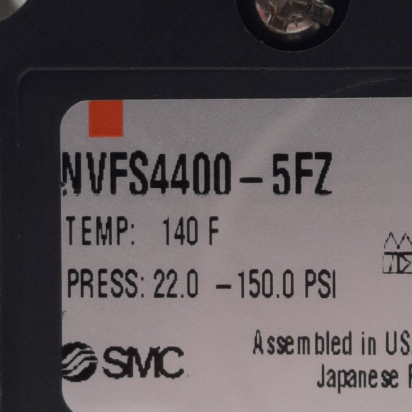 New SMC NVFS4400-5FZ Solenoid Valve 3-Position Exhaust Center, 22-150PSI, 24VDC Coil