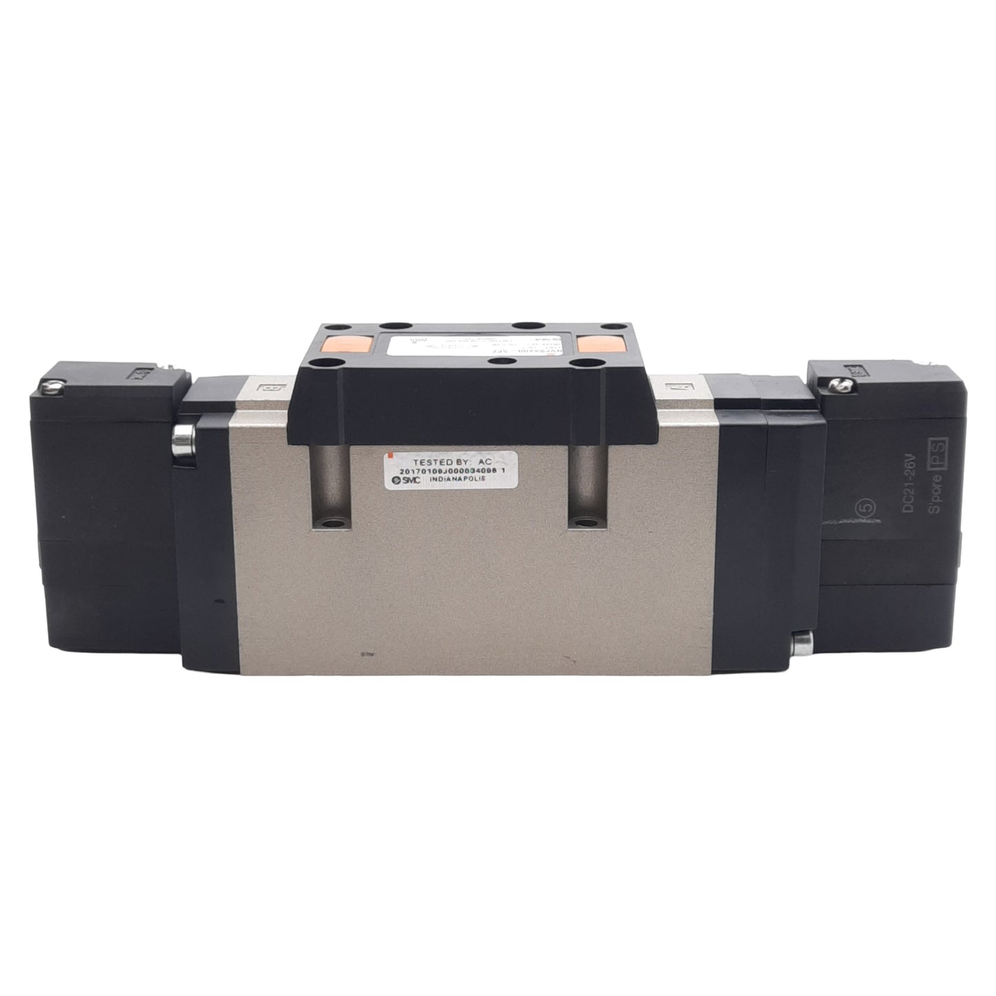 New SMC NVFS4400-5FZ Solenoid Valve 3-Position Exhaust Center, 22-150PSI, 24VDC Coil