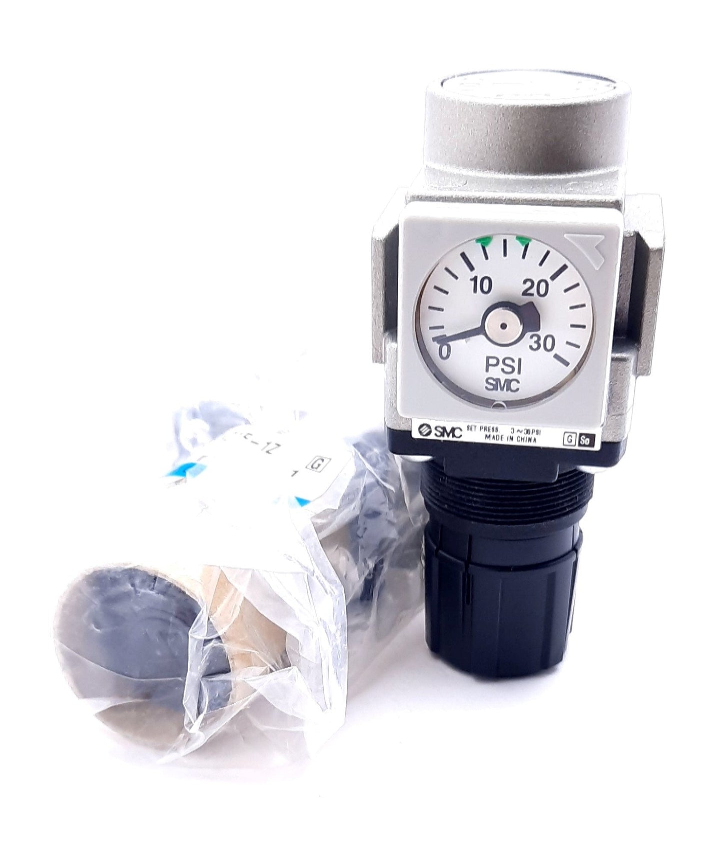 New Lot of 2 SMC AR20-N01E-1Z Regulator, Modular 1/8" NPT, 3-30PSI