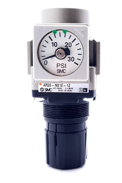 New Lot of 2 SMC AR20-N01E-1Z Regulator, Modular 1/8" NPT, 3-30PSI
