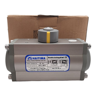 New Haitama HTD-052 Rotary Actuator, 90° Rotation, 8bar, 20.8N @ 5bar, NAMUR 1/4in