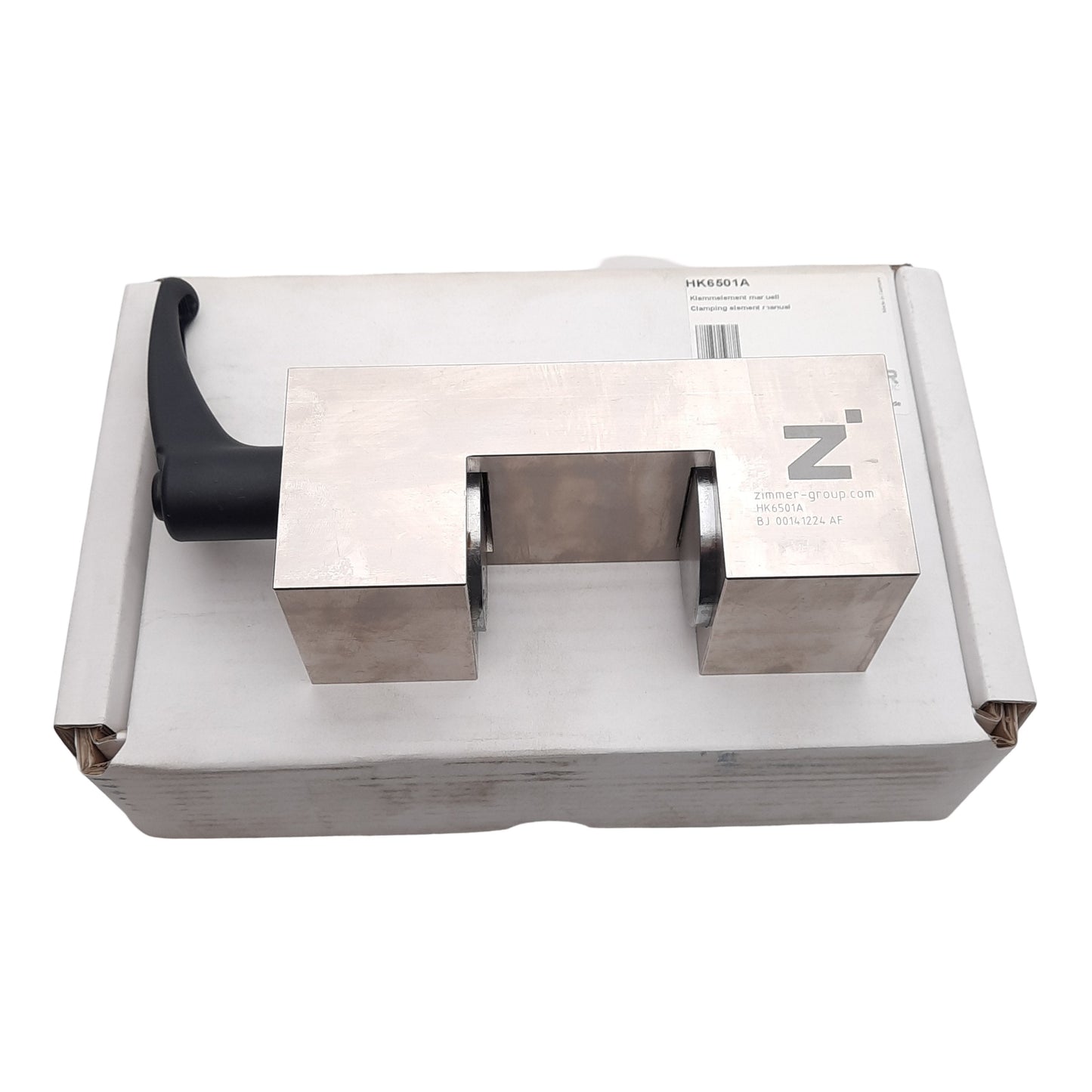 Used Zimmer HK6501A Linear Rail Clamping Element For 65mm Rails, 2000N Holding