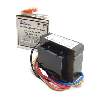 New Beacon TFM4031 Transformer, Class 2-B, Primary: 120/208/240VAC Sec: 24V 40VA
