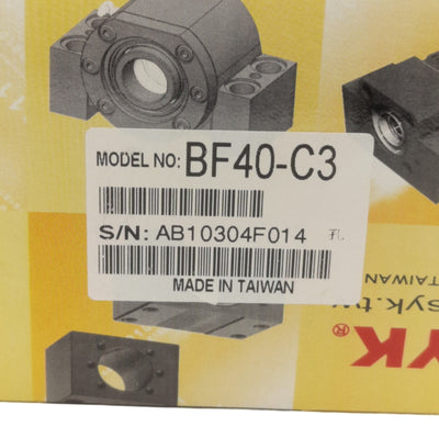 New SYK BF40-C3 Rectangular Support End Unit, For C3~C7 ø50mm Ballscrews, BK40