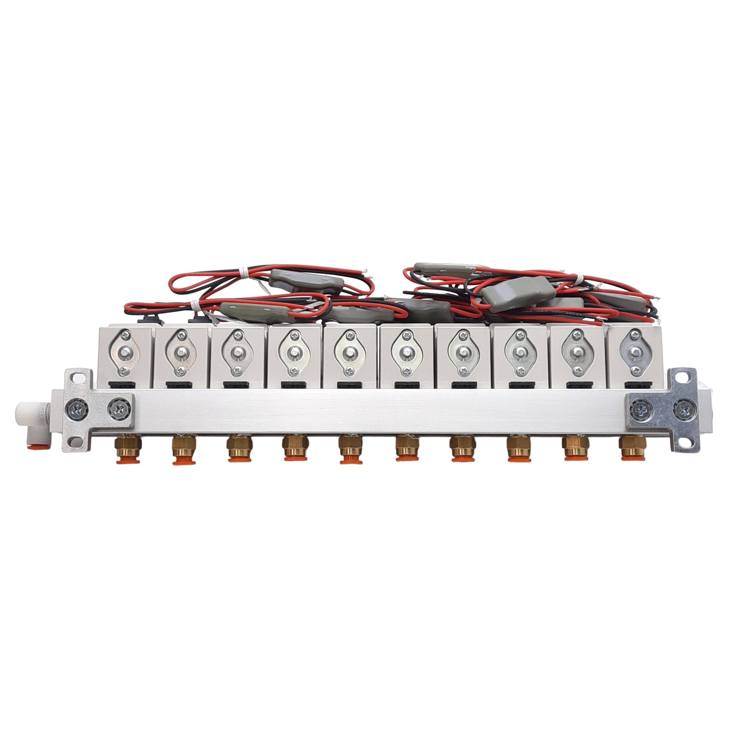 New SMC VV307-01-102-01-F Manifold, 10-Station, 2-Position Singles, 24VDC Coils