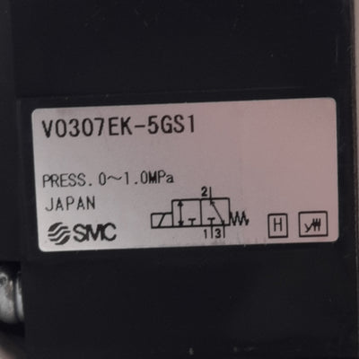 New SMC VV307-01-102-01-F Manifold, 10-Station, 2-Position Singles, 24VDC Coils
