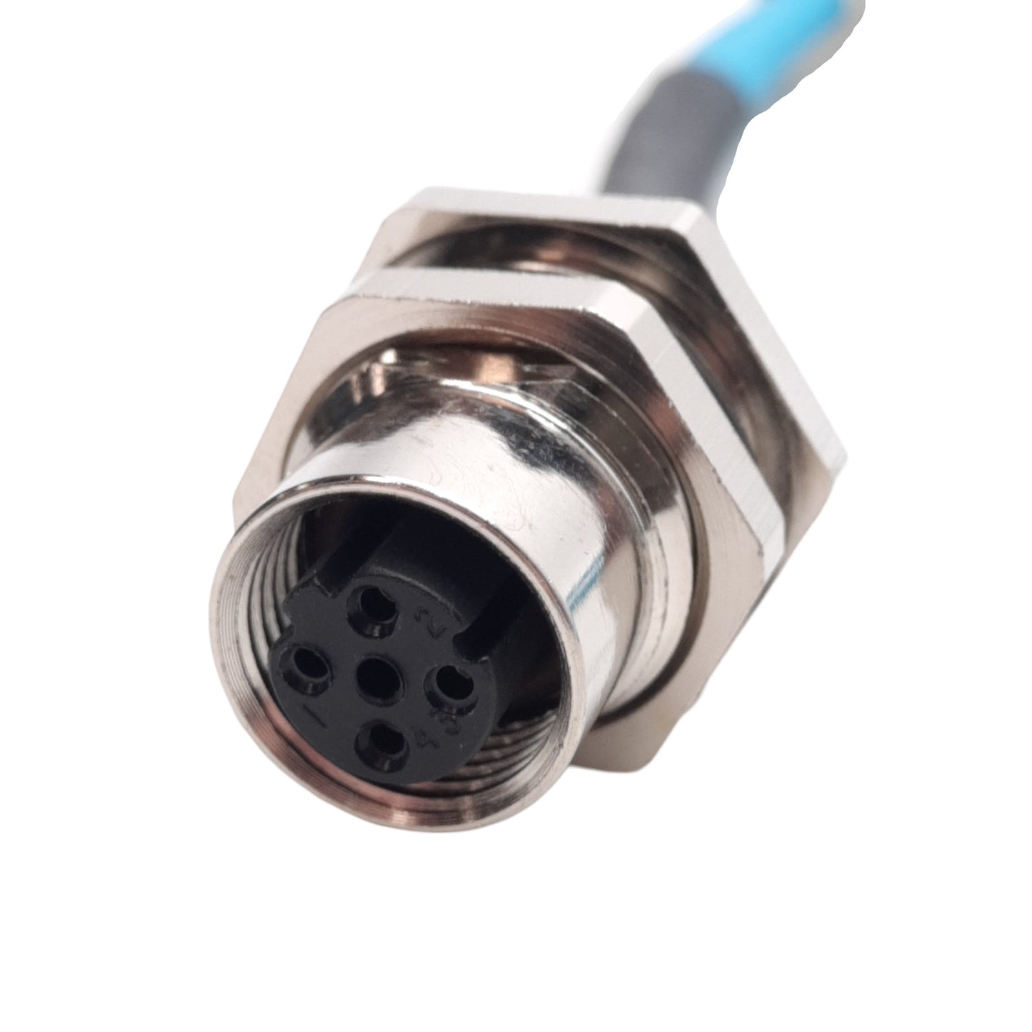 New Lot of 5 Mencom MDE45-4FR-RJ45-BM-1M Ethernet Cordset, M12 4-Pin to RJ-45, 1m