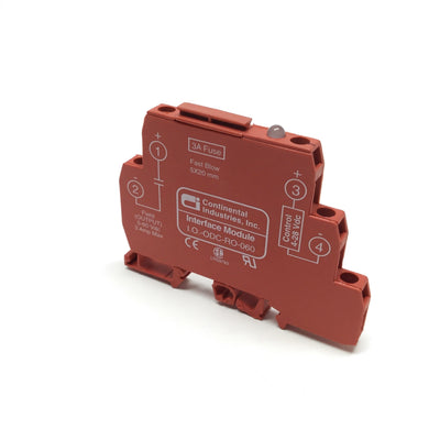 Used Continental I.O.-ODC-RO-060 Fused Interface Module 4-28VDC, 5-60VDC 3A Out