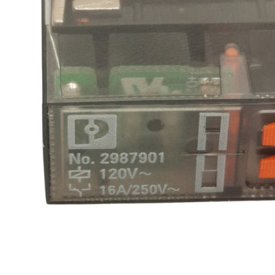 New Lot of 4Phoenix Contact 2987901 Power Relays, 1CO 250V 16A SPDT, 120VAC Coil