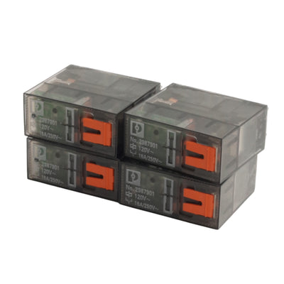 New Lot of 4Phoenix Contact 2987901 Power Relays, 1CO 250V 16A SPDT, 120VAC Coil