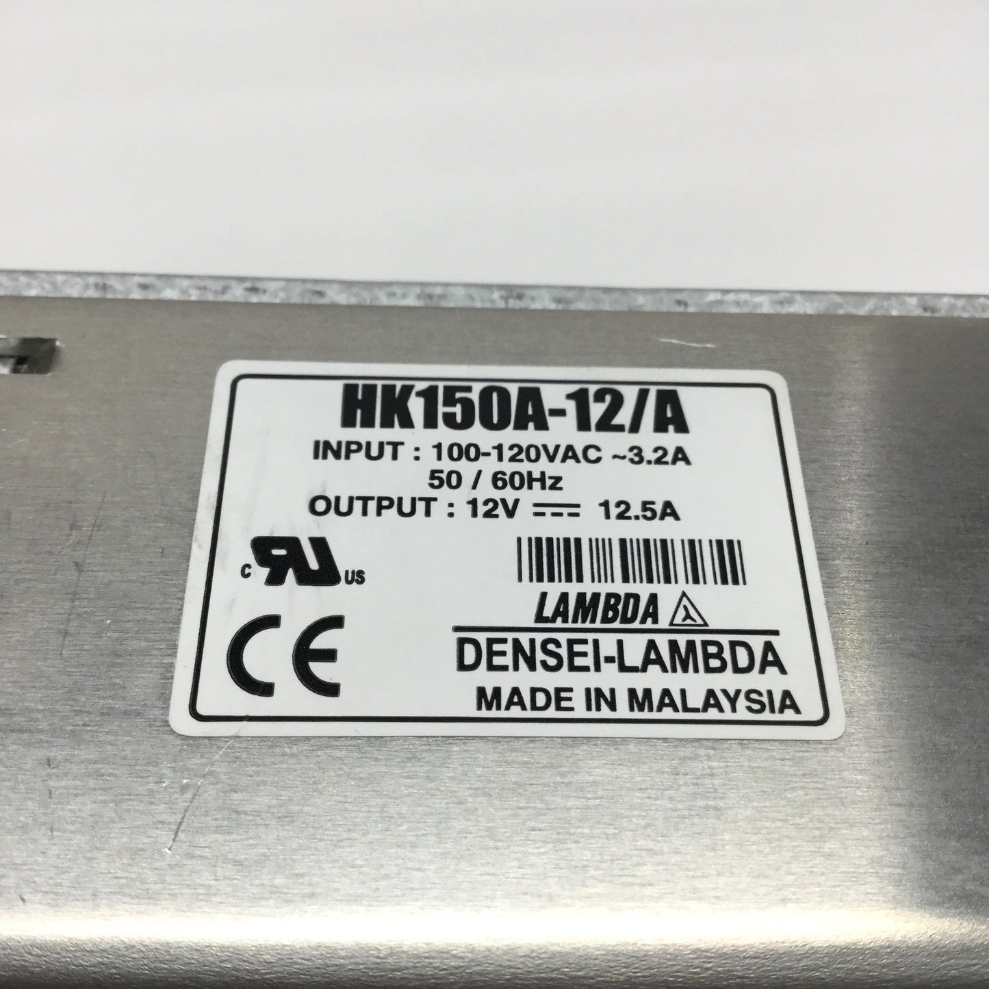 Used TDK Densei Lambda HK150A-12/A Power Supply 100-120VAC In, 12VDC 12.5A Out 150W