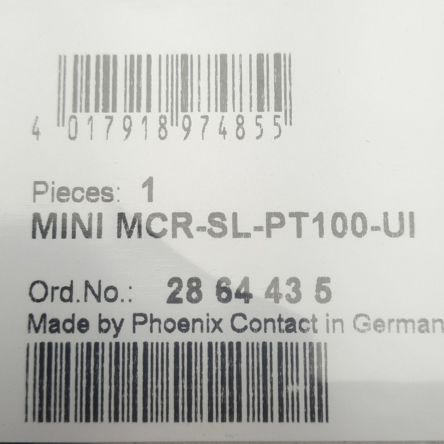 New Phoenix Contact 2864435 Temperature Transducer, 4-Level, Pt100, -150~850°C