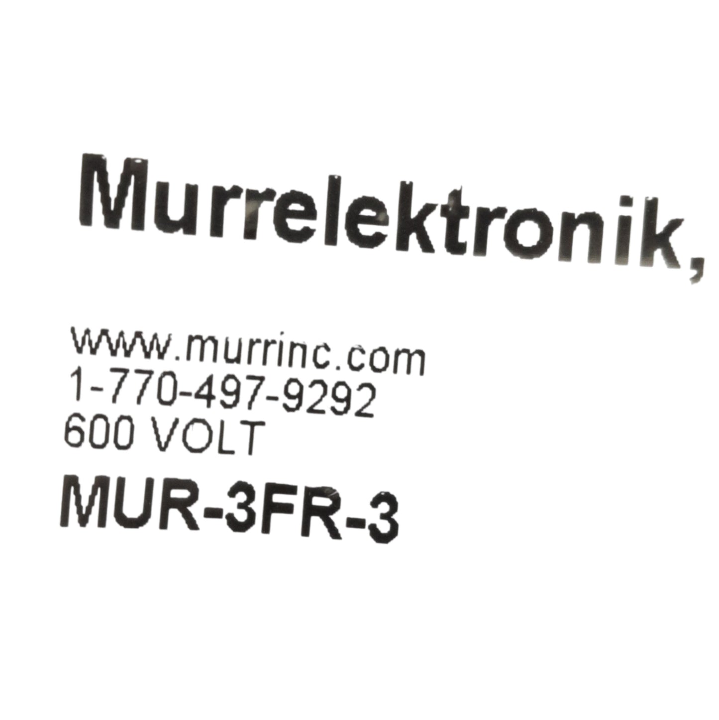 New Murr Elektronik MUR-3FR-3 Panel Connector, 3-Pole Female Receptacle , 3Ft Length